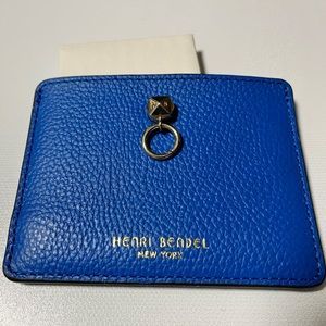 Henri Bendel Blue credit card case NWT